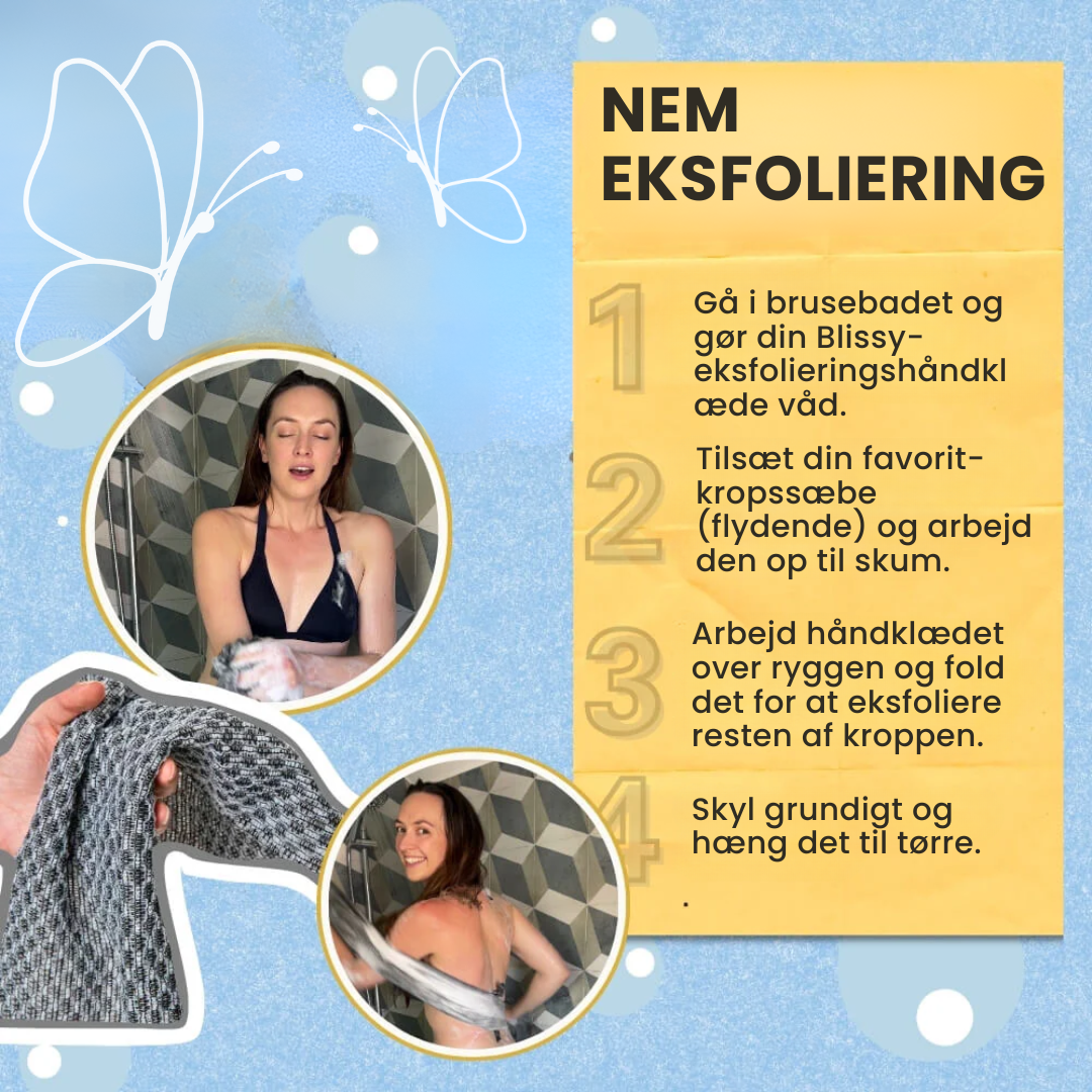 Blissy™ Eksfolierende Antibakteriel Badehåndklæde