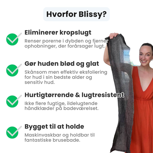 Blissy™ Eksfolierende Antibakteriel Badehåndklæde